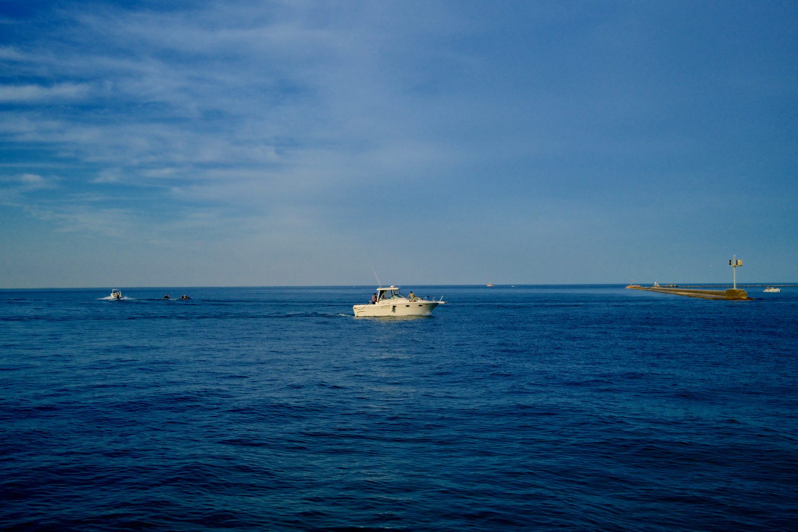 Out on the blue.